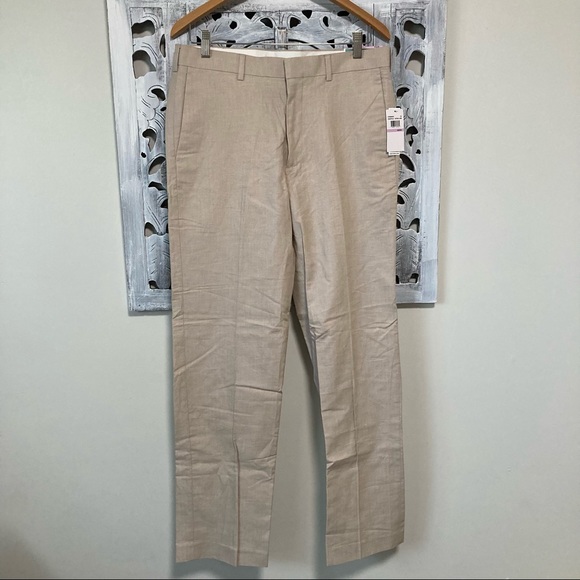 Cubavera natural linen tan dress pants 32/32
